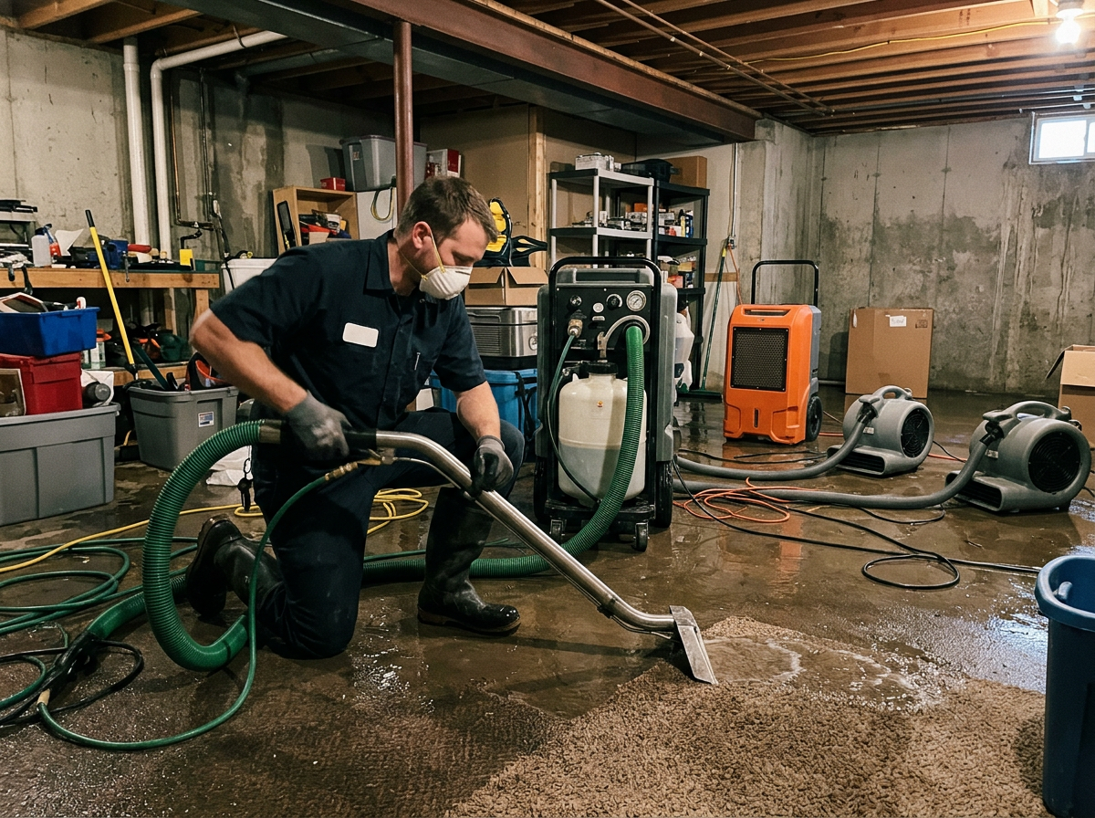 Basement Flood Cleanup in Buffalo, MN 55313